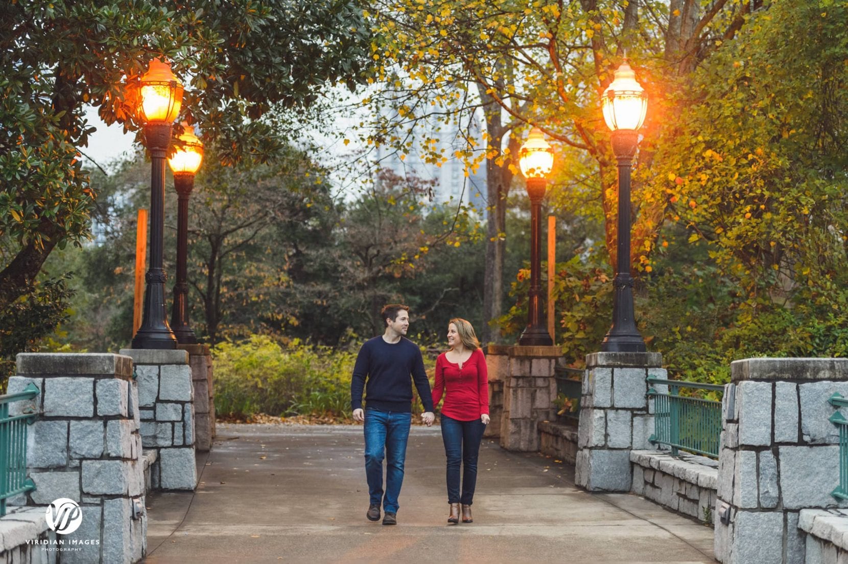 couple walking along pathway