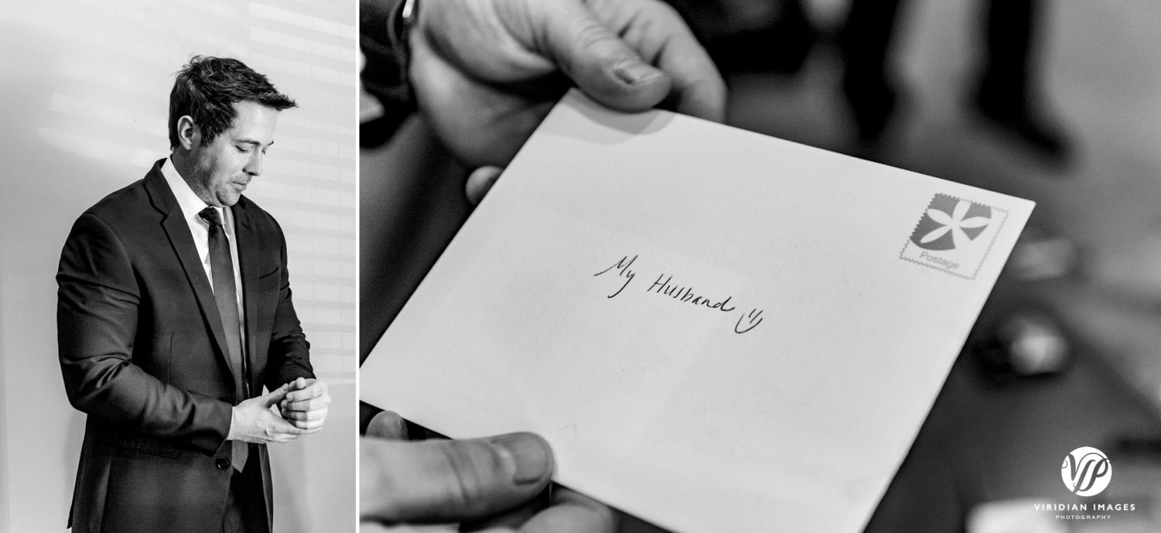 groom portrait and brides letter to groom