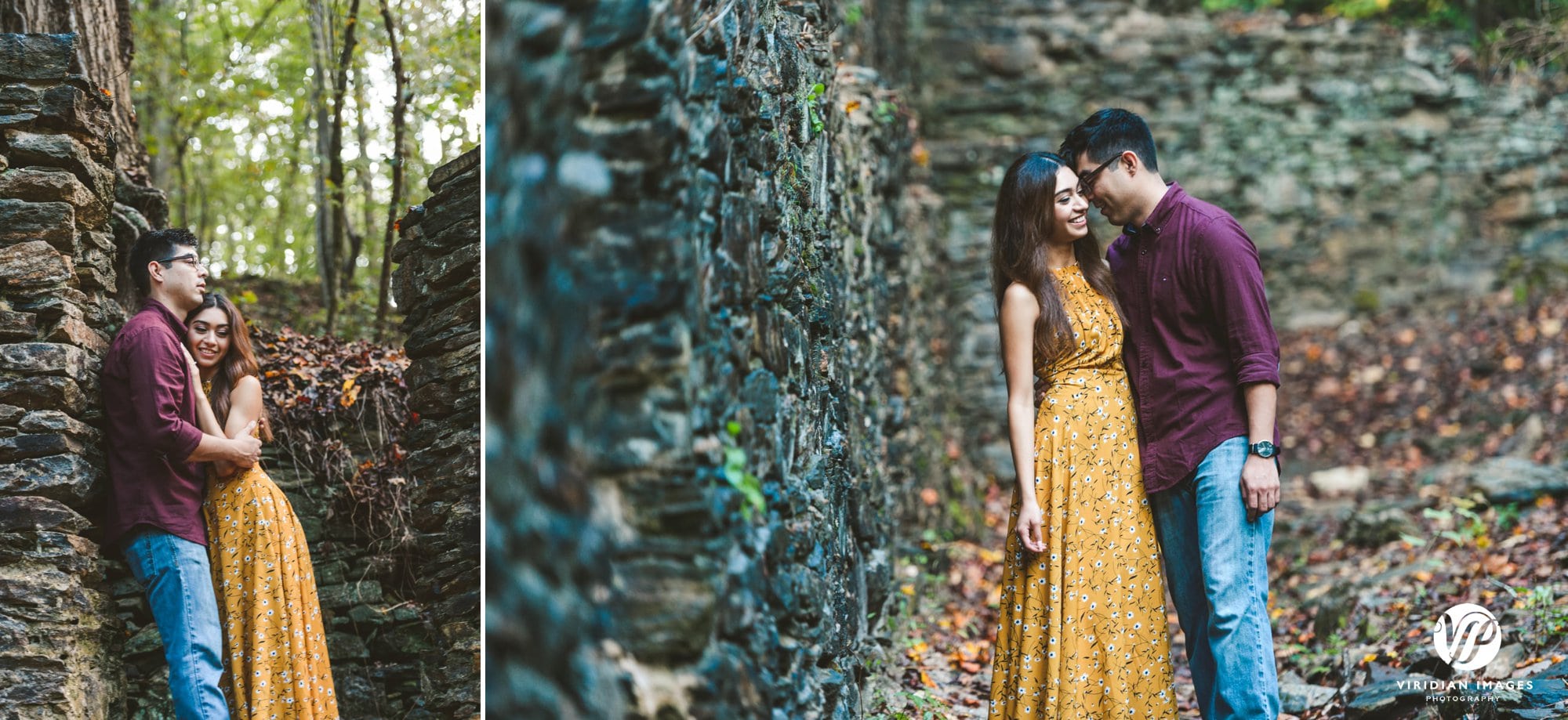 couple enjoying each other along ruins