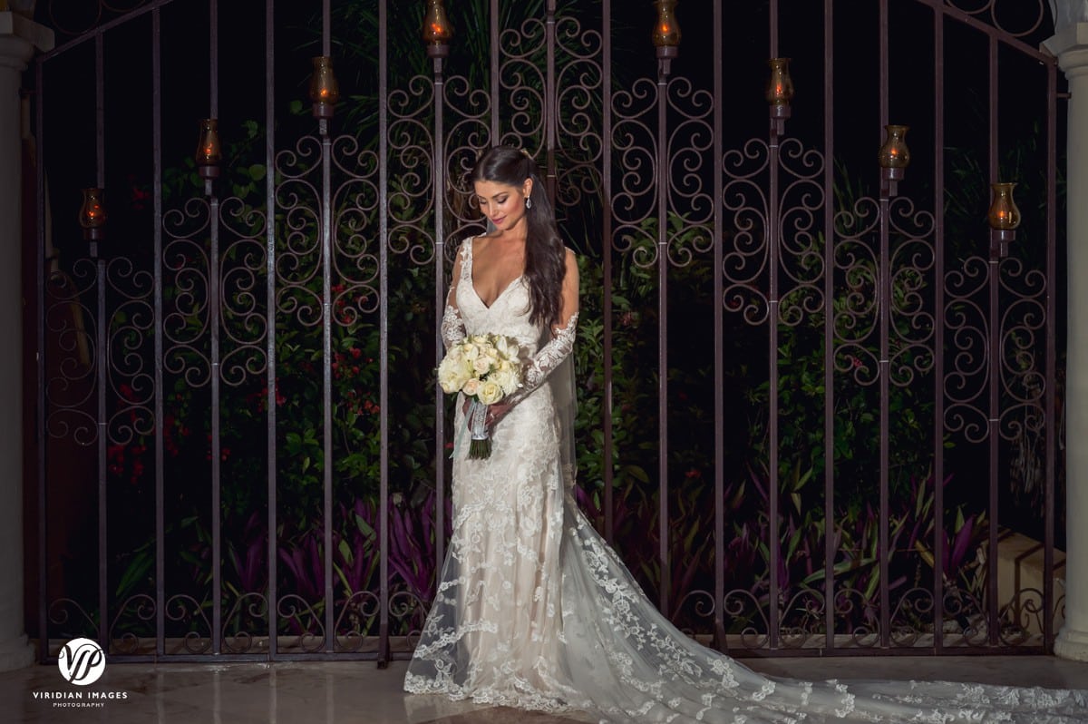 Secrets Capri Resort bride front iron gate