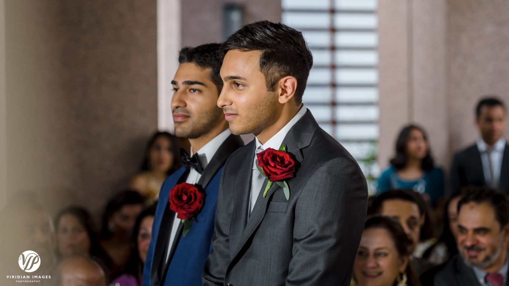 groom waiting for bride ceremony