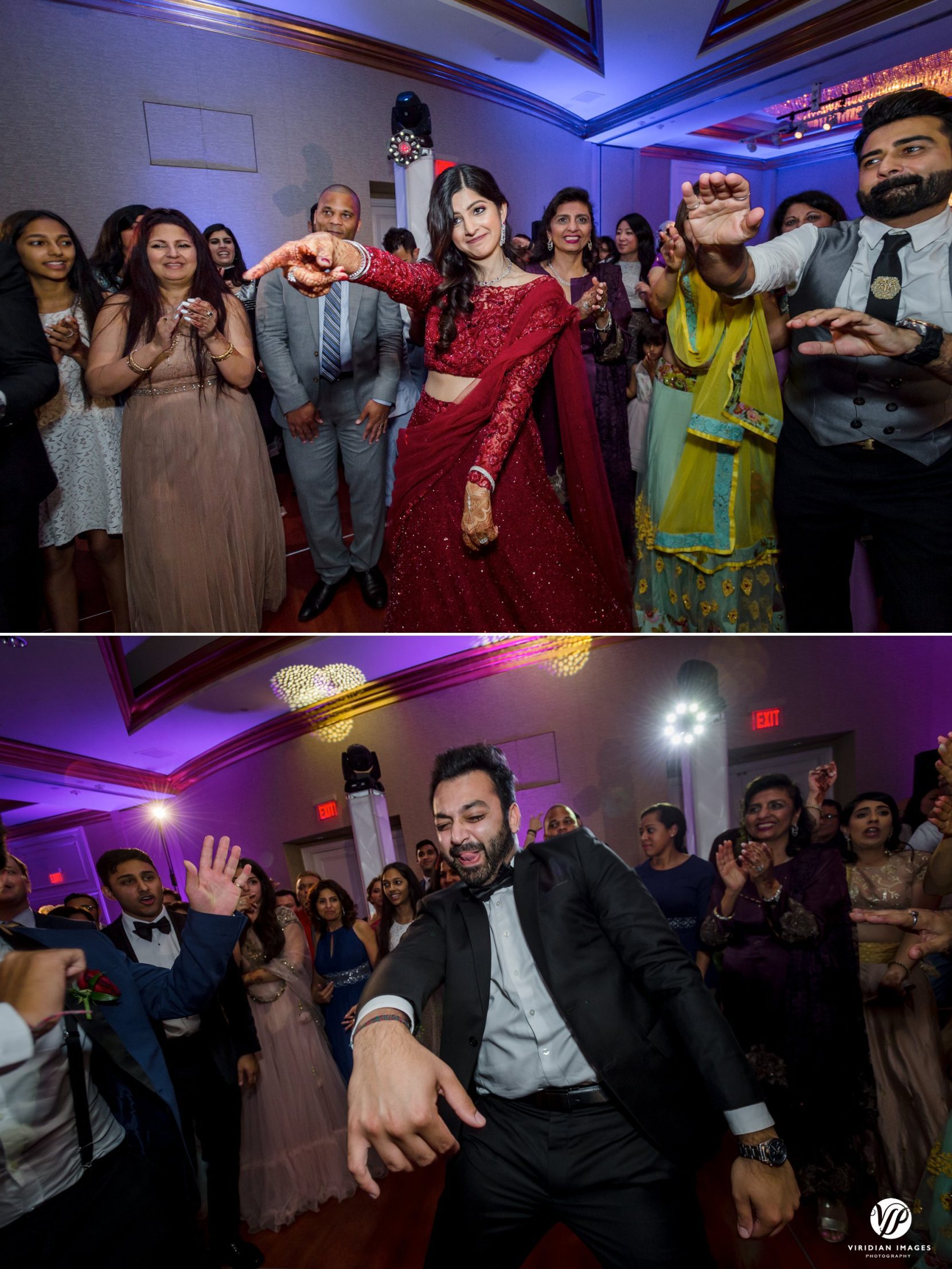 bride and guests dancing dance floor