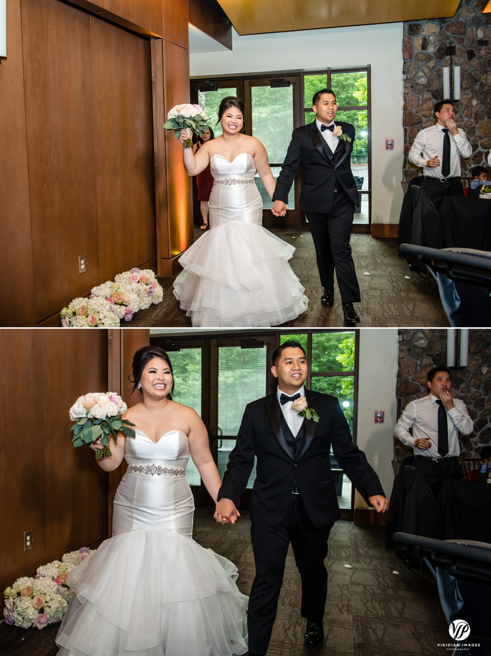 reception entrance bride and groom
