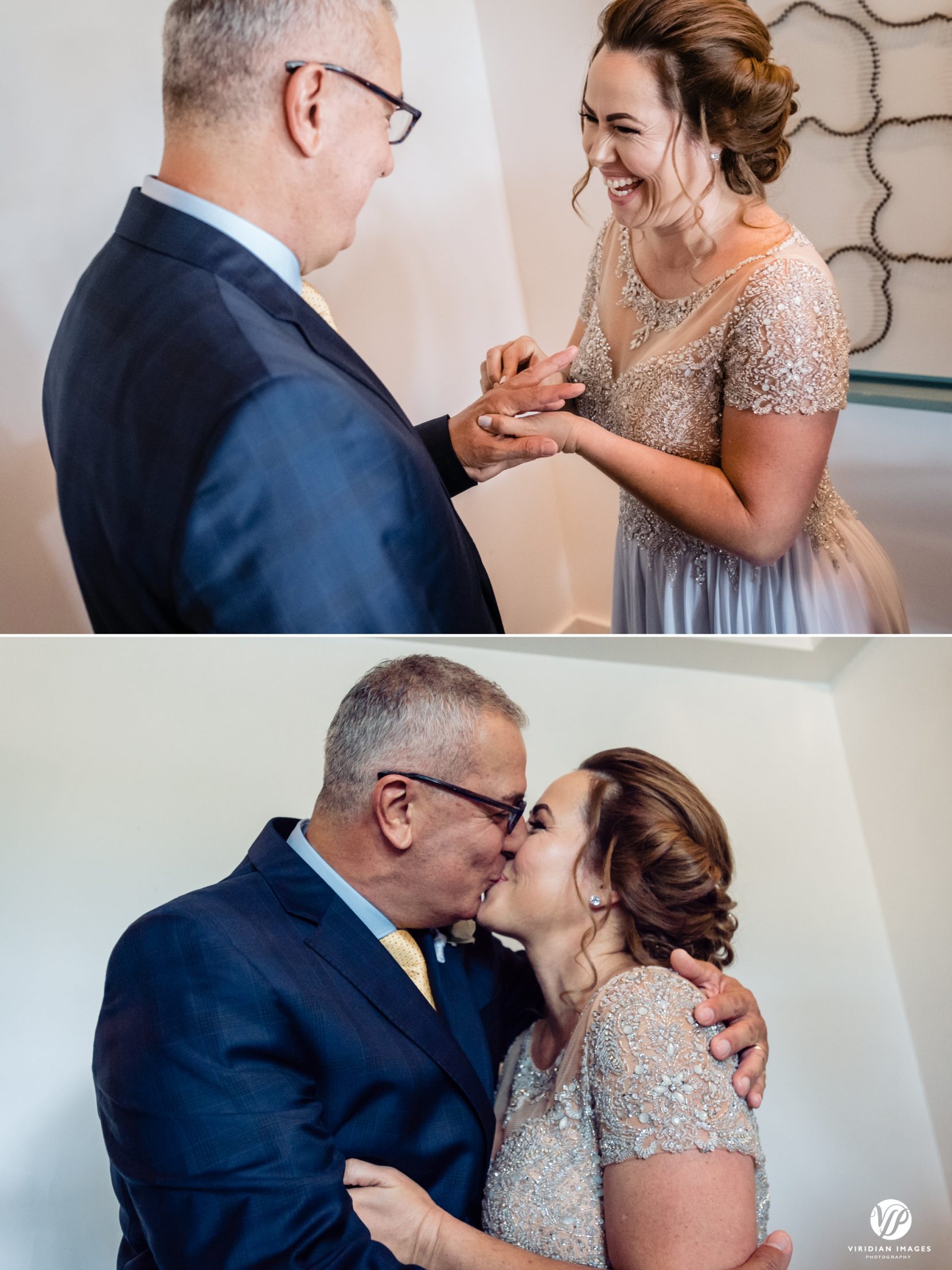 wedding ring exchange bride and groom and first kiss