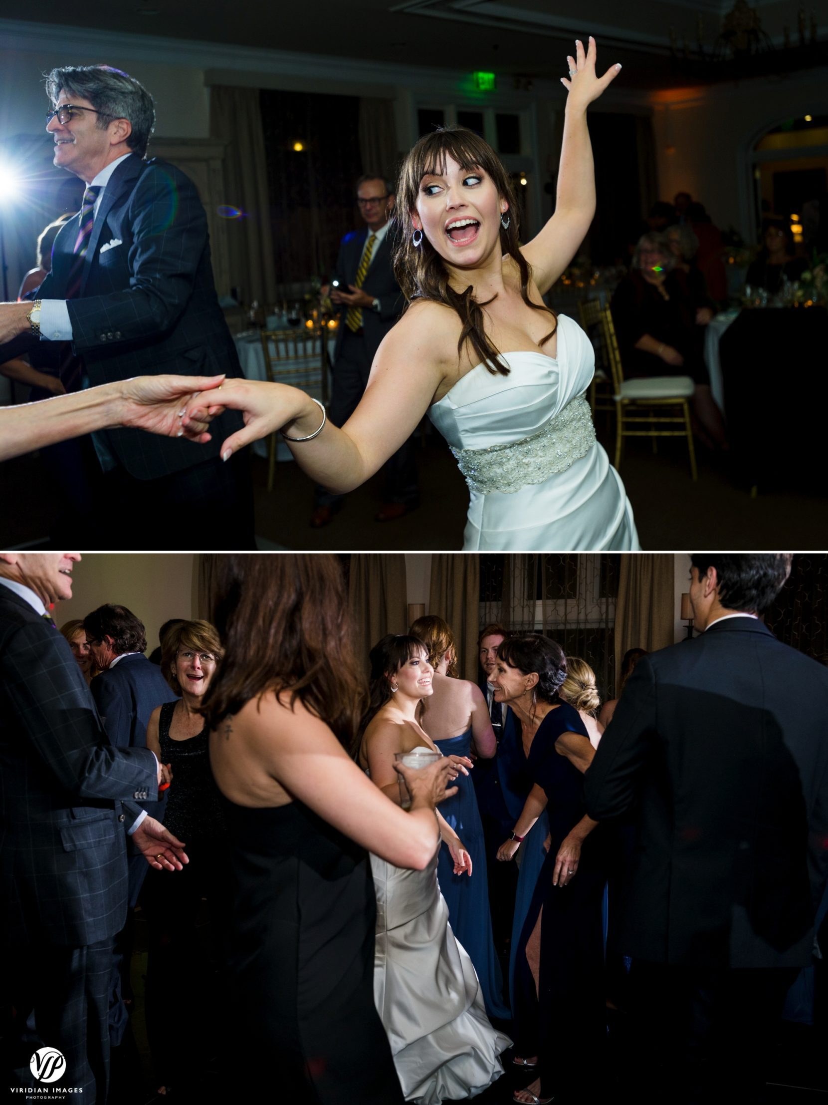 wedding reception bride dancing