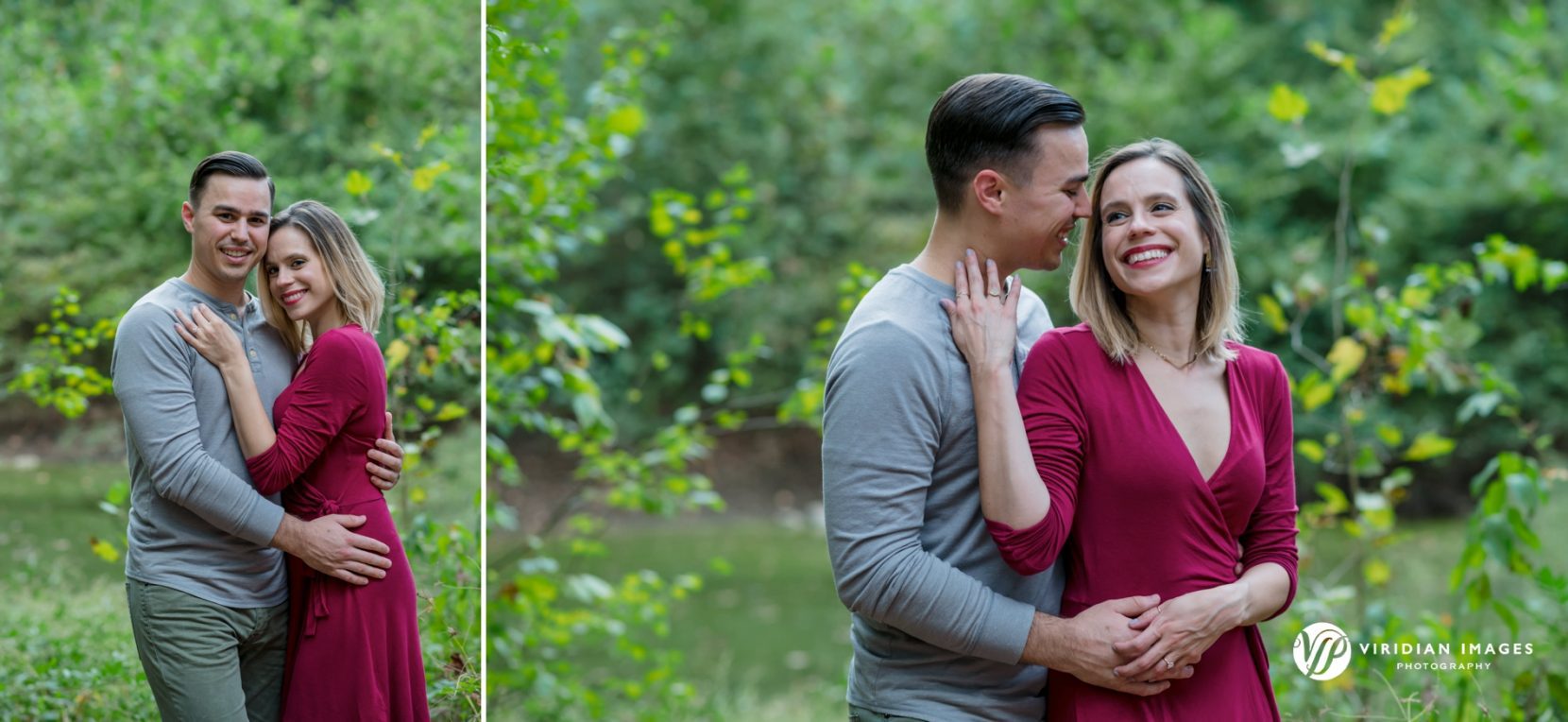 couple portrait with nature backdrop 