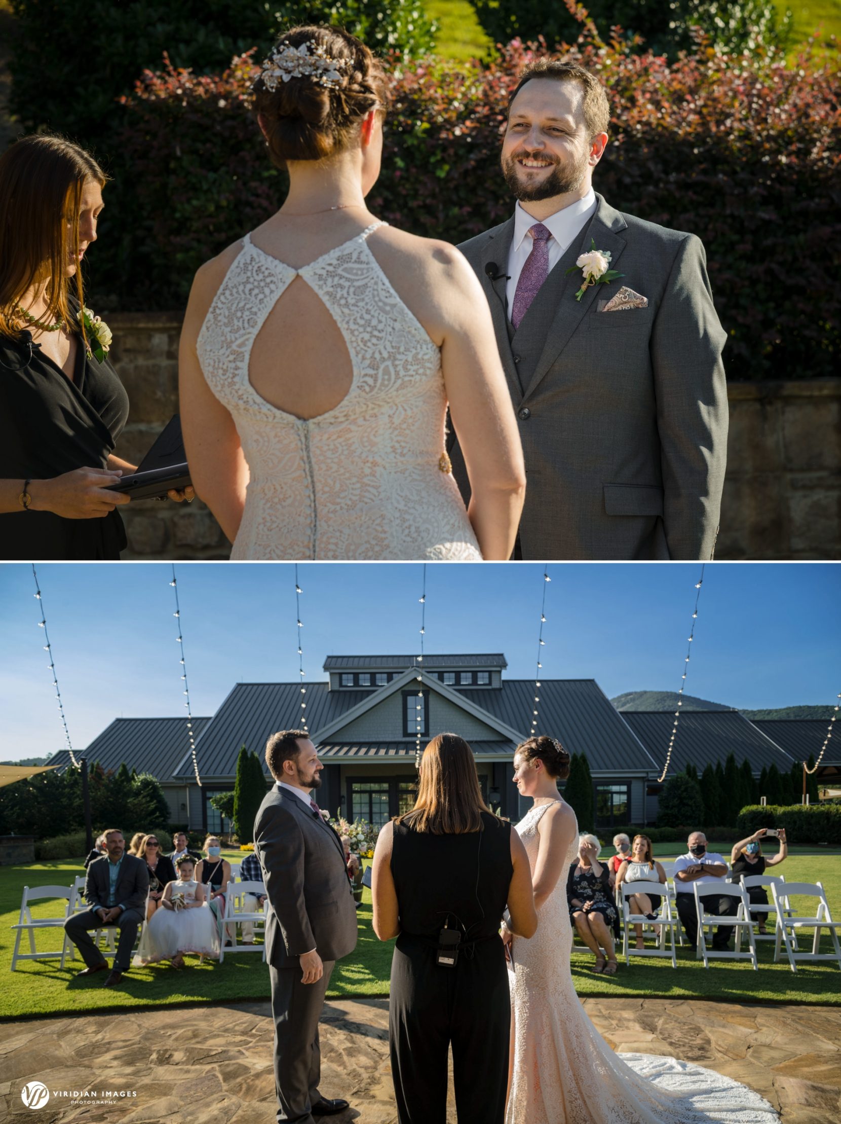 Ceremony at Yonah Mountain wedding in Cleveland Georgia