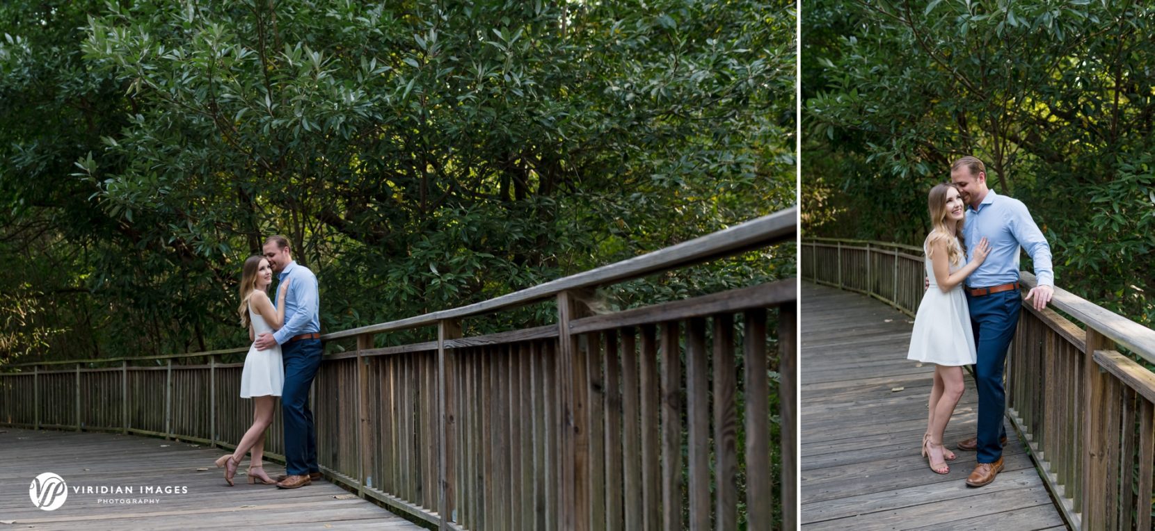 Abbey and Justin along a scenic path in Piedmont Park,Atlanta enjoying a sunny day together