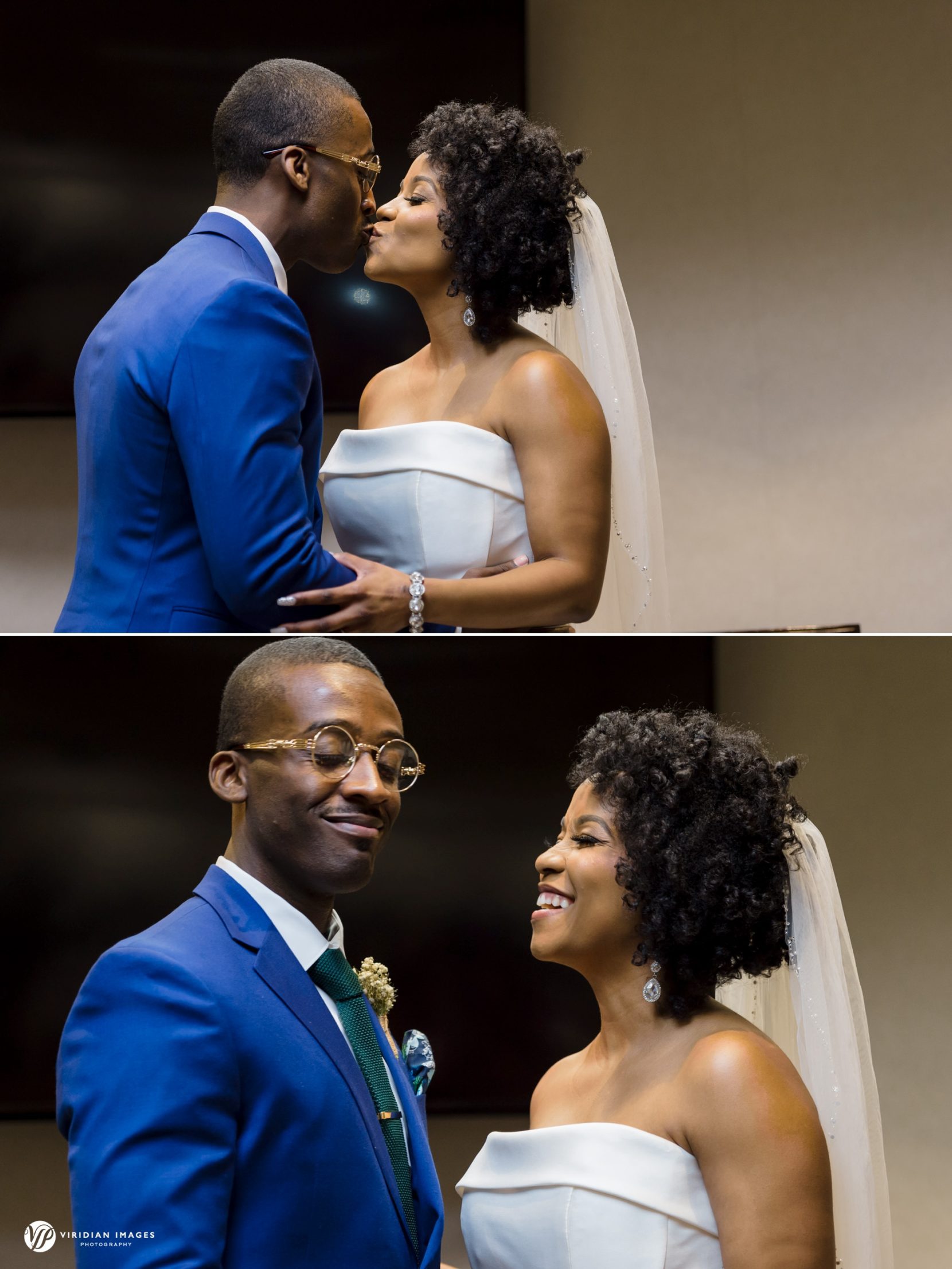 First kiss at Kingdom Hall of Jehovah's Witness Wedding