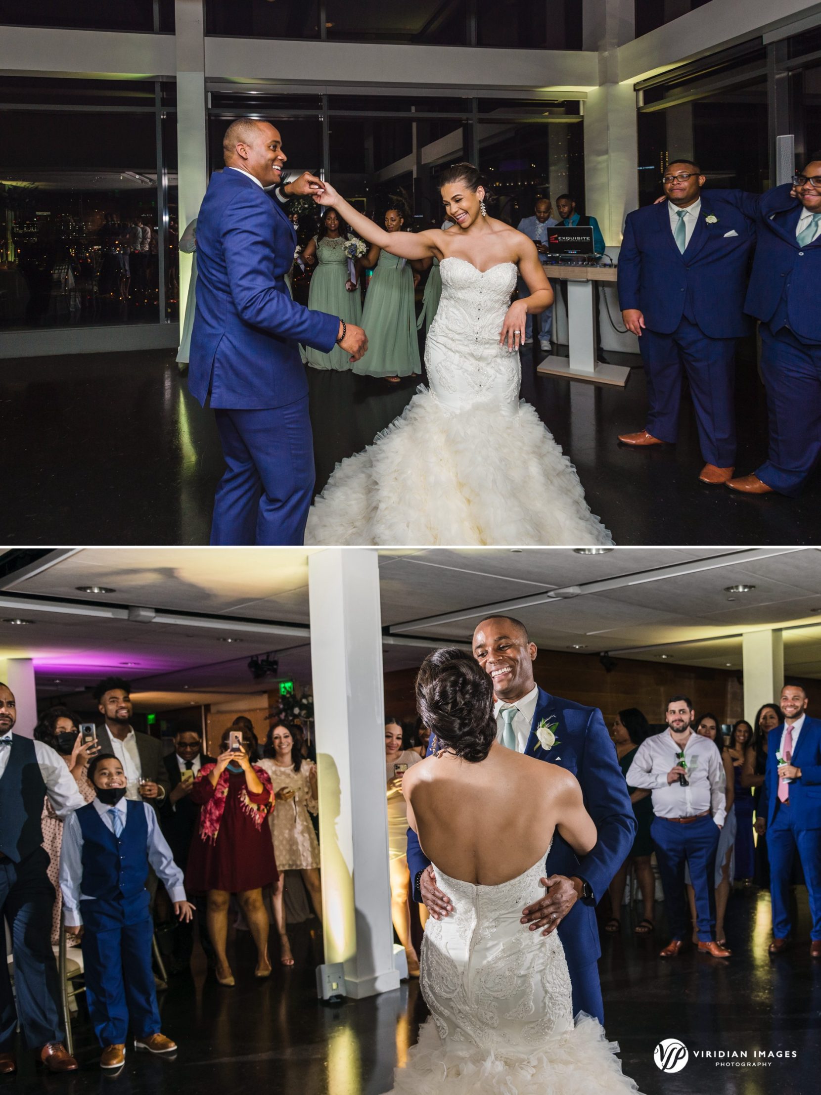 first dance during wedding reception at Ventanas