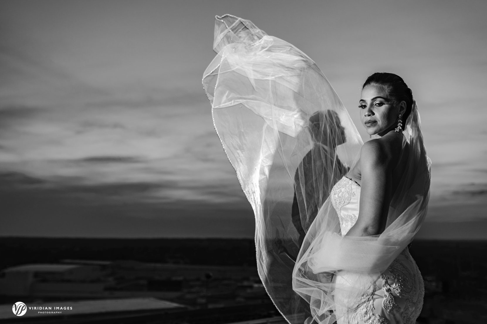 Creative editorial style portraits on top of Ventanas rooftop helipad