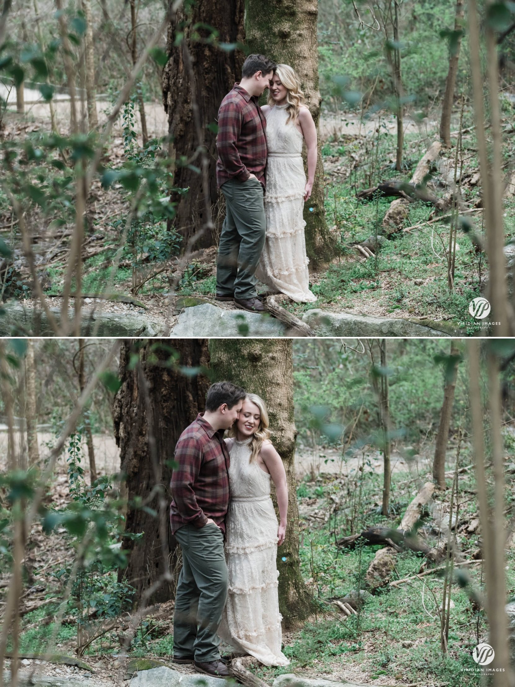 Winter engagement session portraits at Piedmont Park
