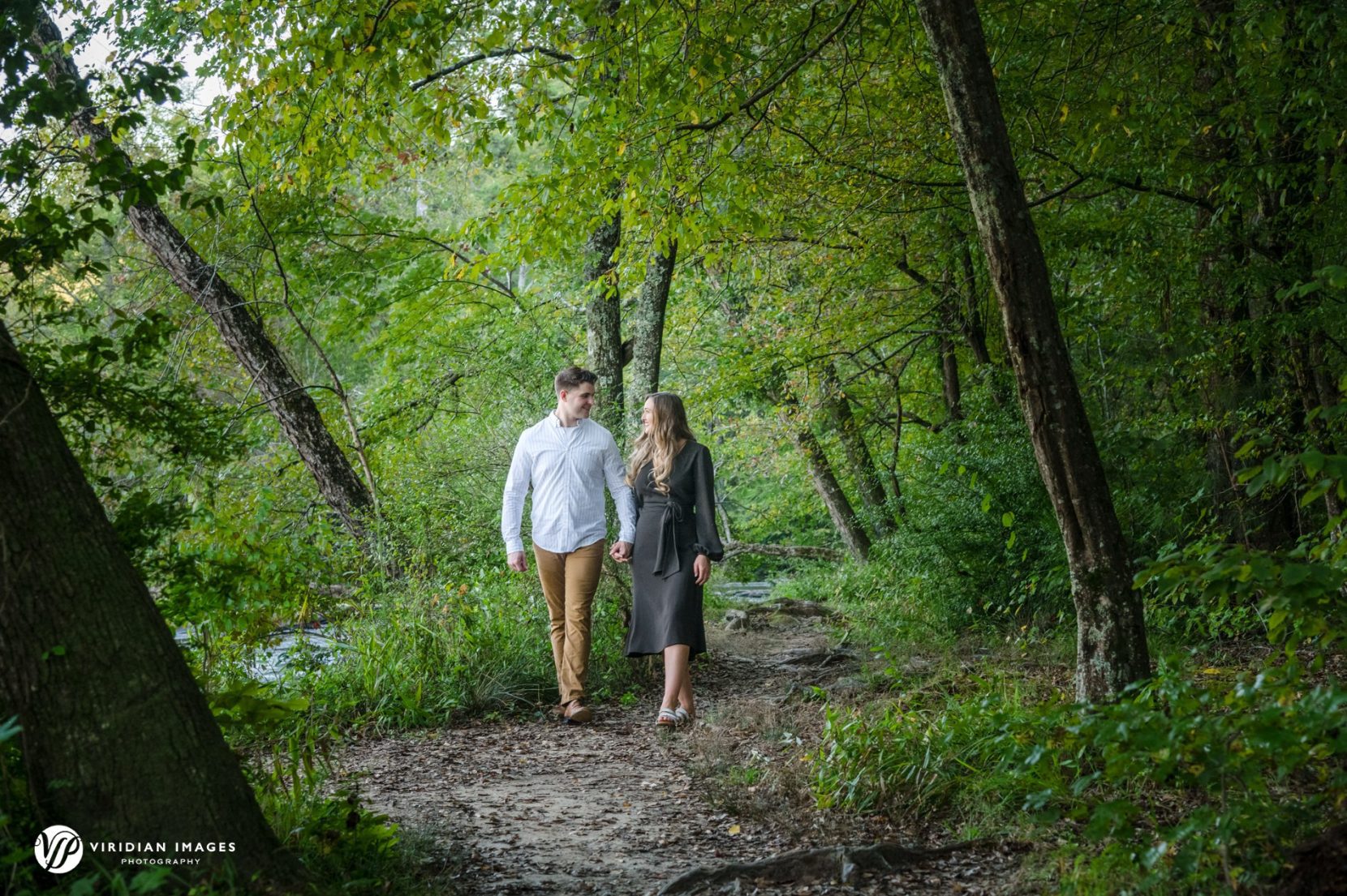 Atlanta engagement photographer capturing couple at Sweetwater Creek