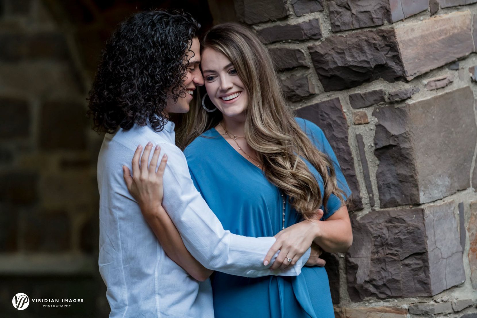 Couple at Frost Chapel during Berry College engagement session
