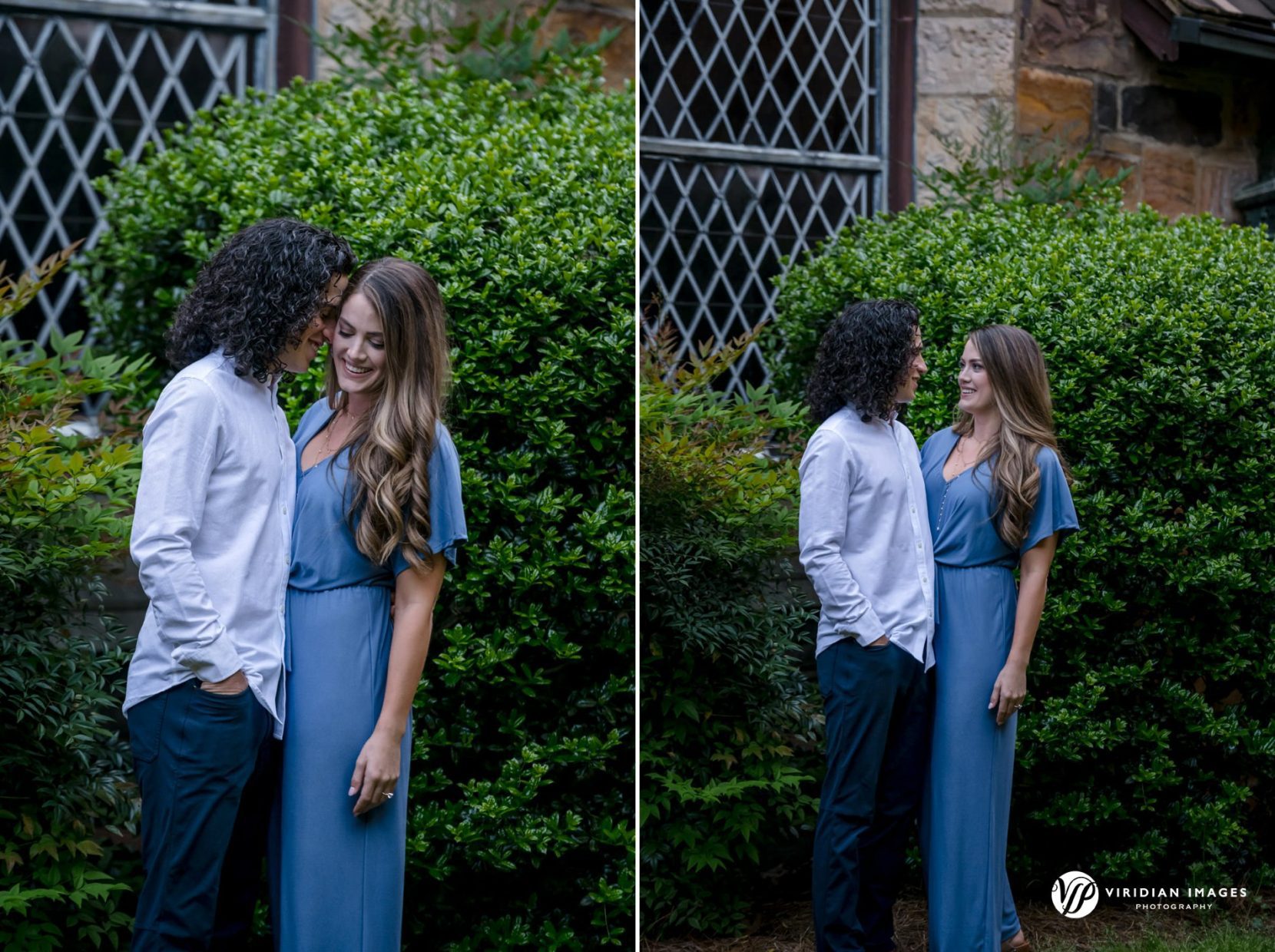 Spring engagement photos at Berry College Frost Chapel in Georgia