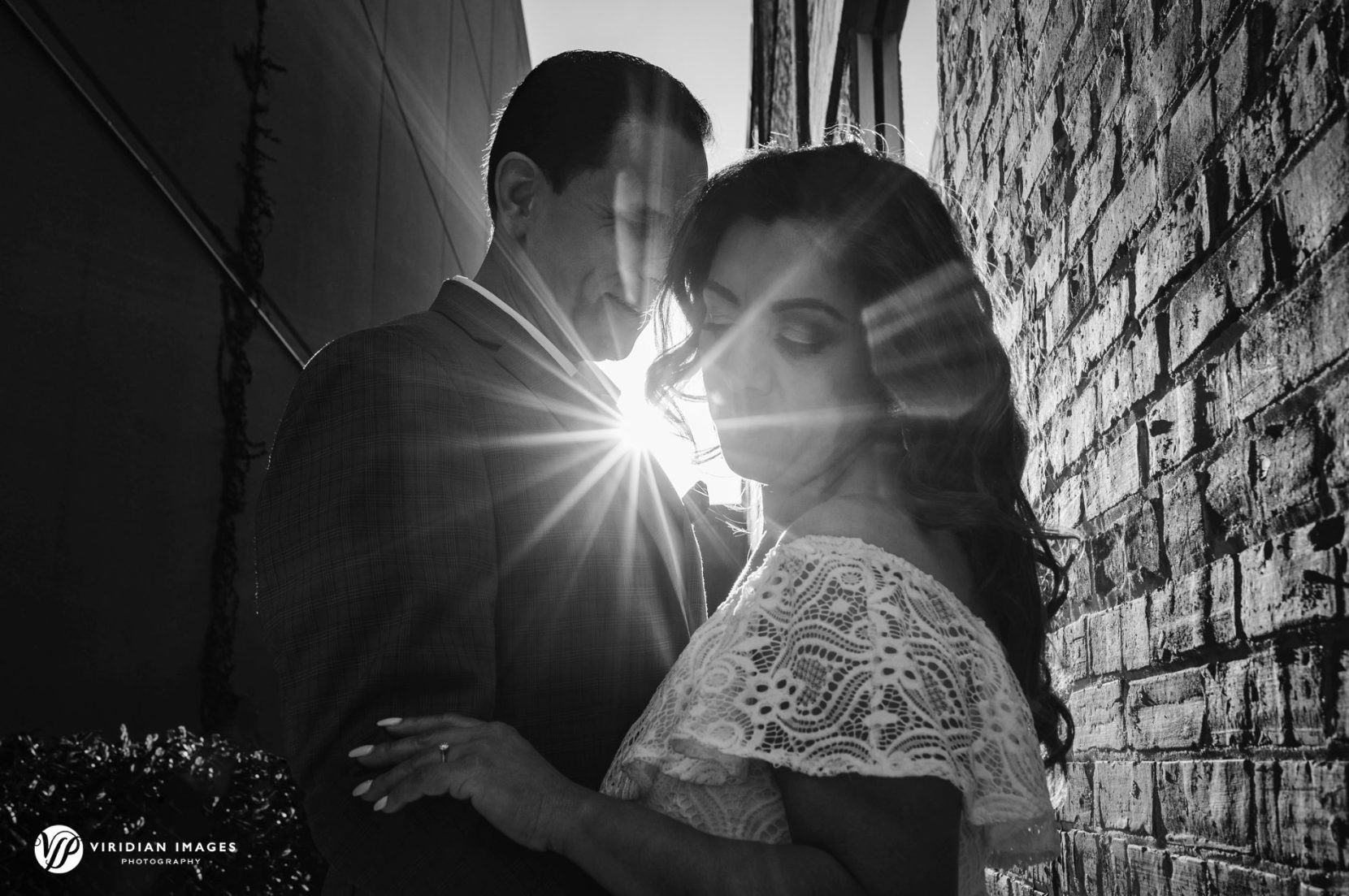 Romantic silhouette during engagement session at sunset in Atlanta